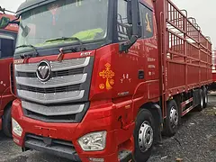 二手9.6米福田欧曼高栏货车460马力 免维护桥