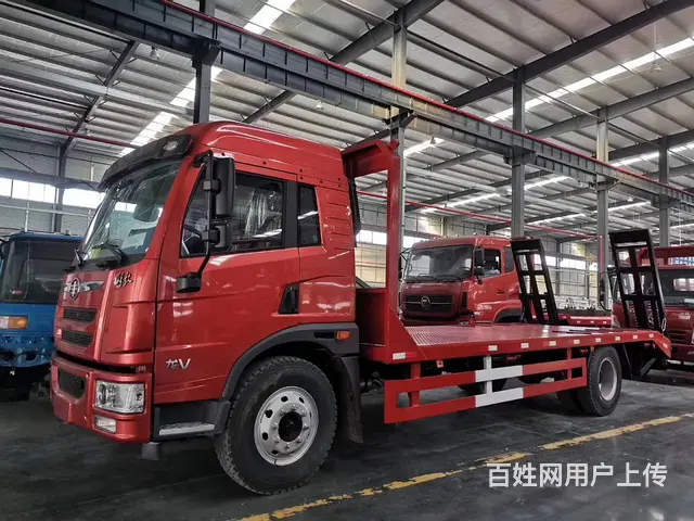 解放龙V黄牌平板车 拉挖掘机钻机拖板车 厂家促销 - 图片 2