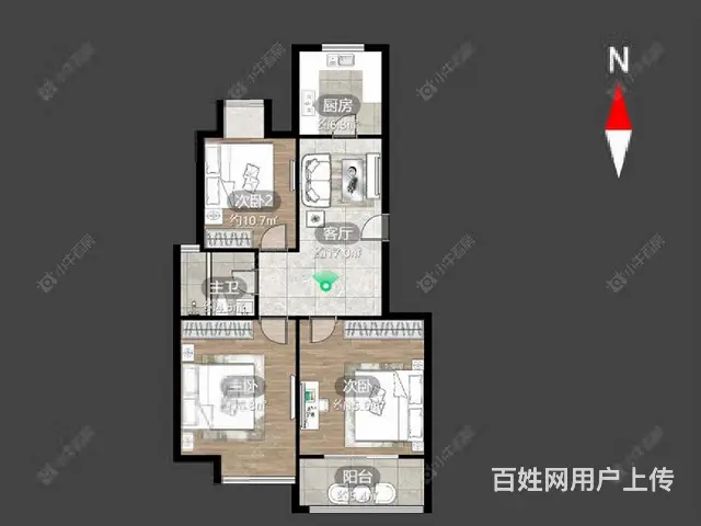 电梯房带花园，可以做三房，精装修的，可以拎包入住。看房方便。 - 图片 9
