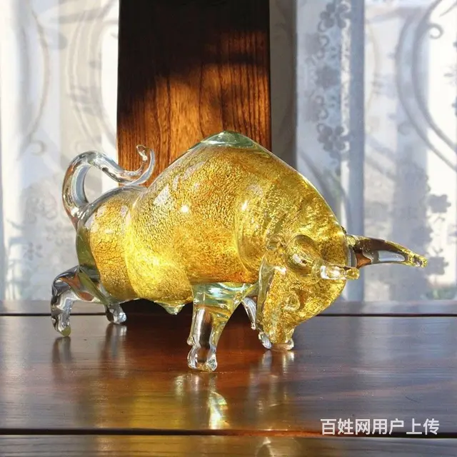牛玻璃生肖工艺品大摆件 - 图片 4