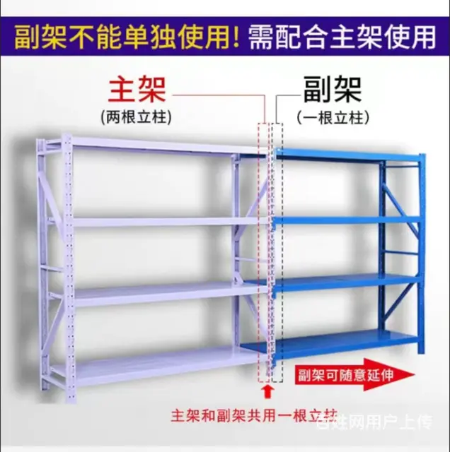 货架仓储货架厂直销重型货架置物架家用金属架子快递货 - 图片 2