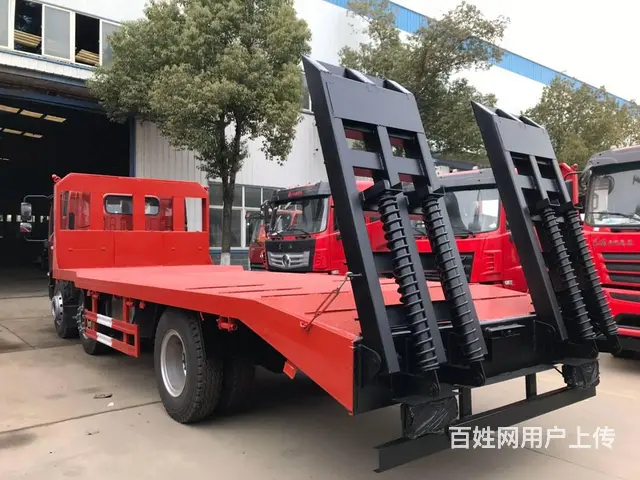 程力国六　前四后四平板运输车价格 小三轴挖机运输车 - 图片 5