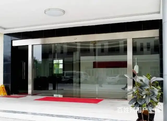 中山坦洲电动门玻璃门维修、安装装售楼部电动玻璃门 - 图片 3