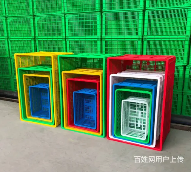塑料冷藏箱塑料整理箱收纳箱周转筐折叠筐错位箱鸡蛋筐 - 图片 8