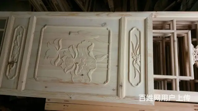 四川成都实木门窗花格木雕花门 - 图片 9