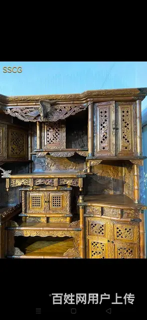 花梨木 ‖ 多宝阁  满工雕刻精致，做工考究，保存 - 图片 6