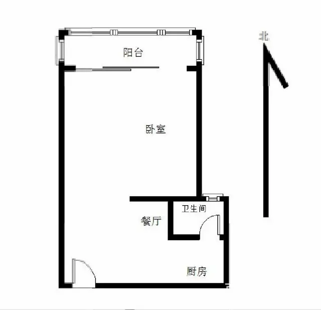 思北BR旁 禾祥首.府 1室1厅1卫 电梯房 45平 - 图片 8