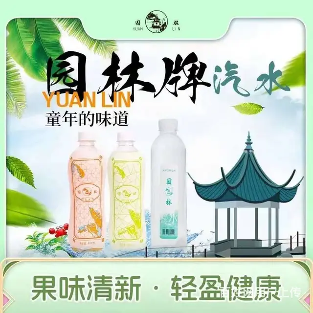 园林牌橙味汽水经典苏州风味童年休闲网红饮料 - 图片 1