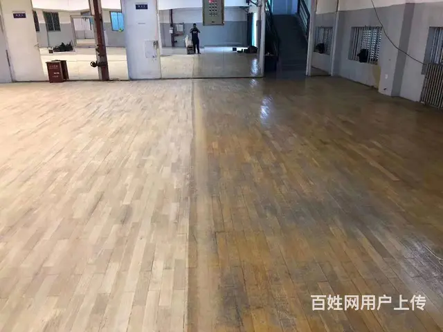 辽宁馆运动木地板清洁养护，打磨翻新，划线彩漆修复 - 图片 2