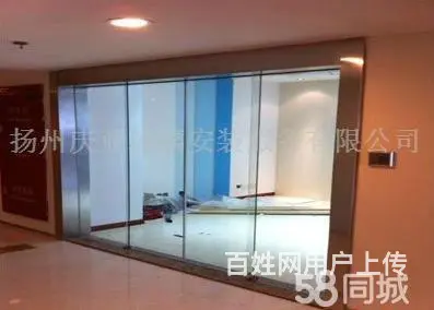 扬州【庆亚】自动门感应门钢化玻璃门定做维修 - 图片 1