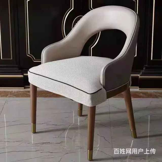 餐厅椅子 沙发椅 椅子 软包 实木 - 图片 1