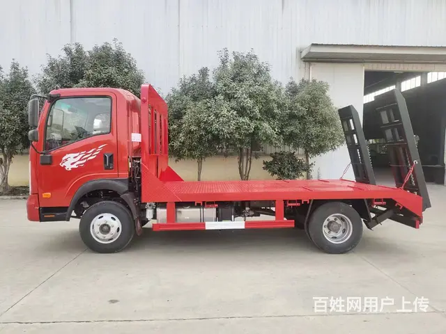 蓝牌重汽王牌平板车　拉10吨左右挖机收割机拖车现车 - 图片 12