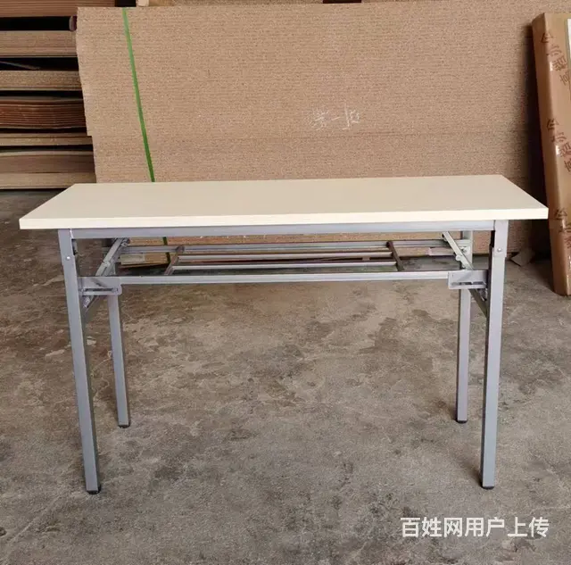 全新折叠会议桌培训桌椅职员酒店教育长条形移动桌吧台 - 图片 3