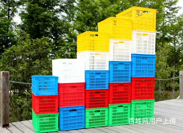 二手周转箱塑料筐鸡蛋塑料箱美团筐二手保温箱物流箱 - 图片 1