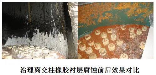 离交柱橡胶衬层腐蚀这样治理你们满意嘛！ - 图片