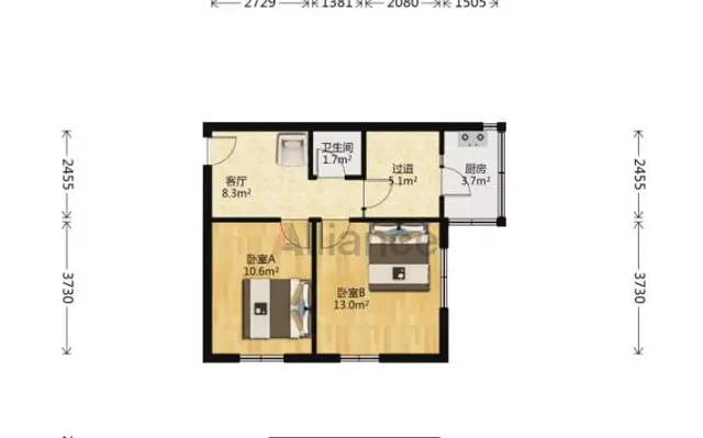 爱民小区 普通住宅 简单装修 - 图片 2
