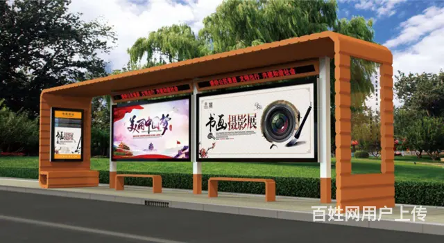 智能候车亭不锈钢公交站台LED电子屏站牌灯箱制作厂 - 图片 9