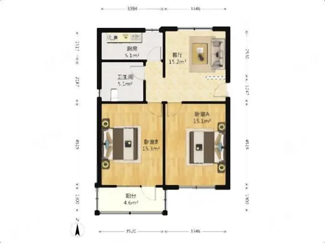 押一付一 西环路地铁口 附二院 恒业铂金三元二村便宜两室出租 - 图片 9