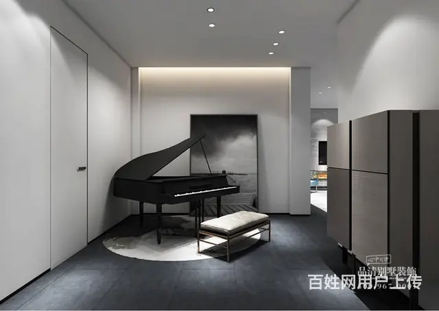 极简高级灰风格470平米常州别墅装修案例 - 图片 4
