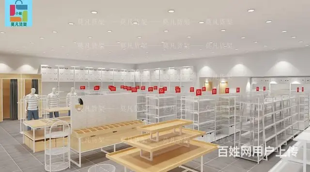 十元百货店中岛柜展示道具全店输出-浙江三福店货架 - 图片 6