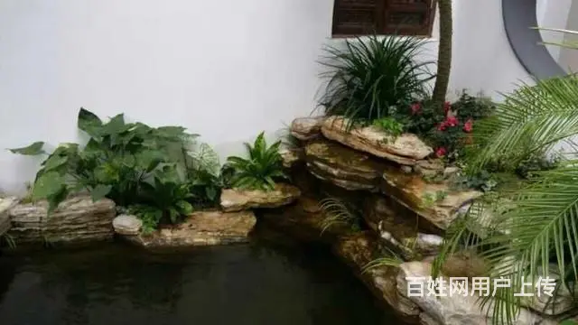 徐州庭院园假山鱼池水系绿化室内外装 - 图片 1