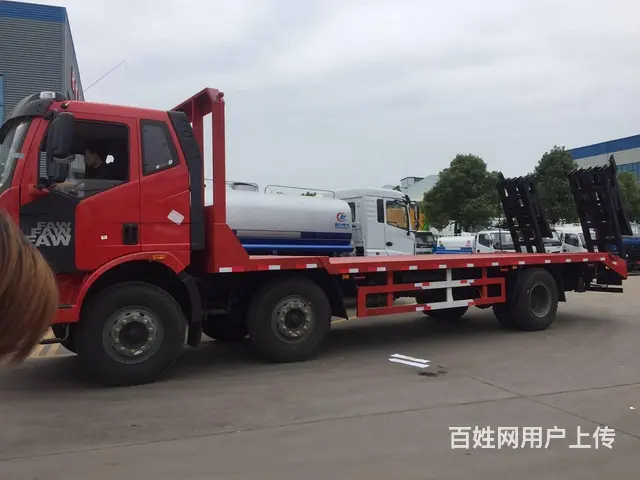 解放小三轴平板车 拖220中型挖机运输车 全国直销 - 图片 9