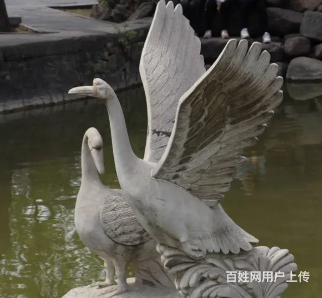 石雕天鹅#动物雕塑#园林景观装饰 - 图片 1