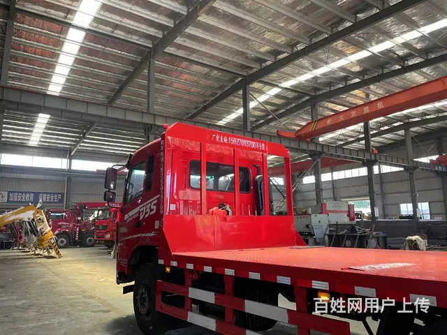 拉120挖掘机东风专底D3S单桥平板运输车包送车 - 图片 7