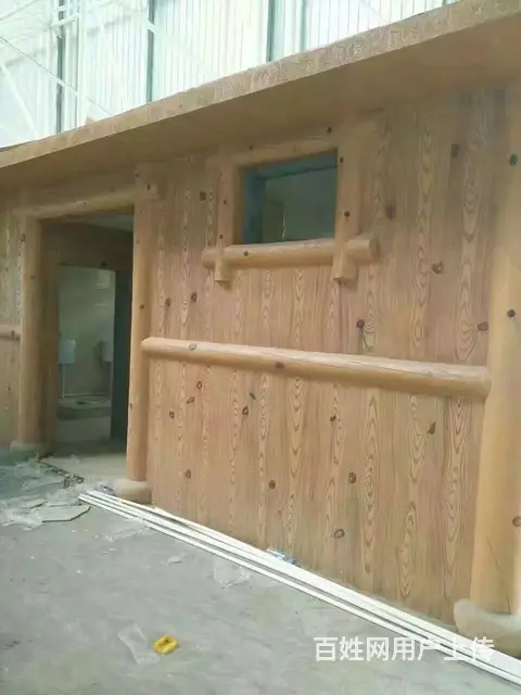 混凝土水泥仿木纹地面仿木纹墙面仿木纹仿木屋 - 图片 5