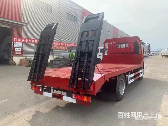 淮南国六解放虎V平板拖车120挖掘机拖车多少钱 - 图片 6