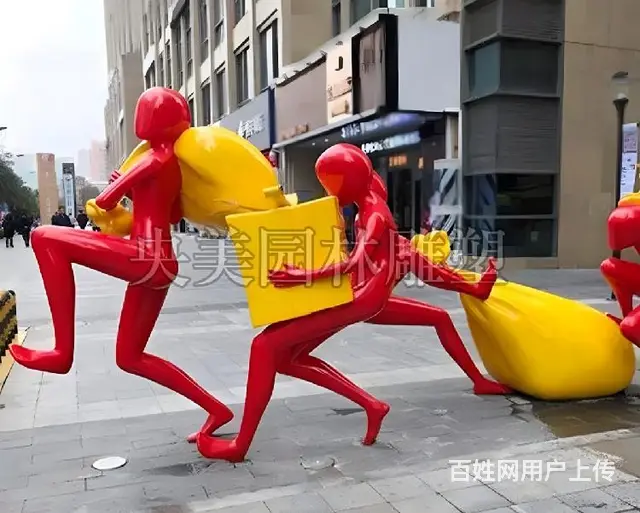 玻璃钢雕塑购物袋,商场美陈雕塑 - 图片 6
