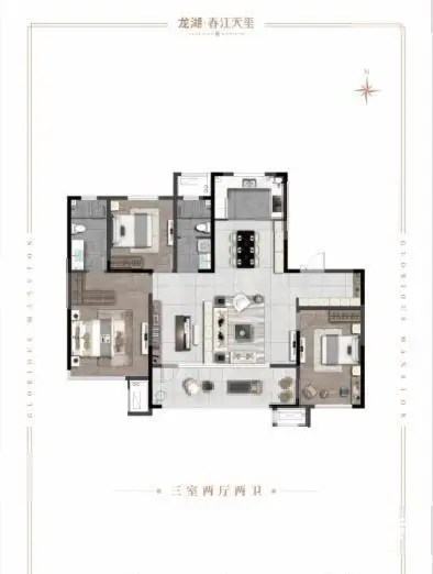 芝罘城芯龙湖春江天玺，单价1w，纯洋房客厅大开间送车位 - 图片 12