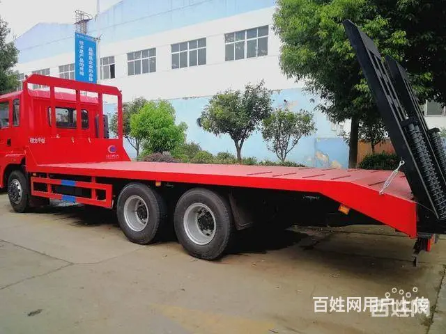东风后双桥平板车 拖25吨重载型挖机全国可分期 - 图片 9