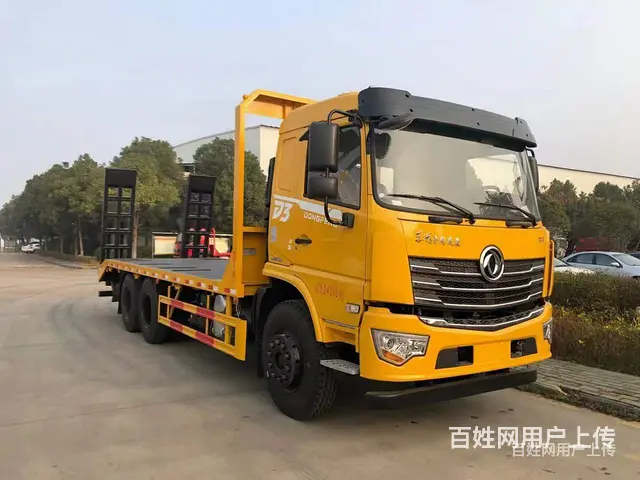 东风国六后八轮钩机拖车挖机平板车 支持分期零首付 - 图片 8
