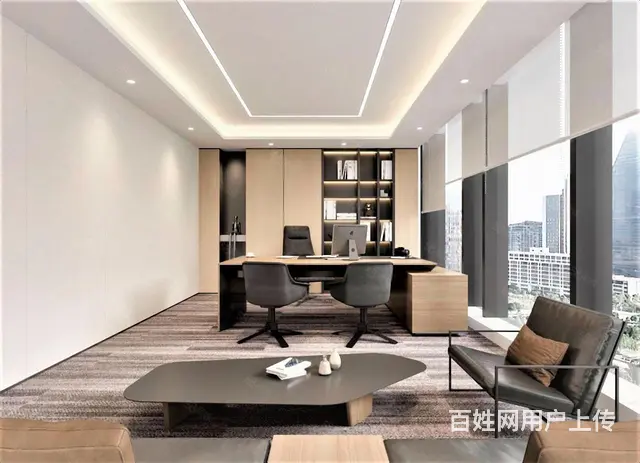 滨江明豪大厦 一线江景 UDC寰宇旁 豪华装修 办公接待 - 图片 9