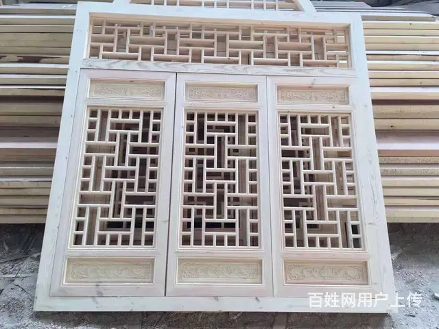内蒙古实木花格门窗中式实木门 - 图片 4