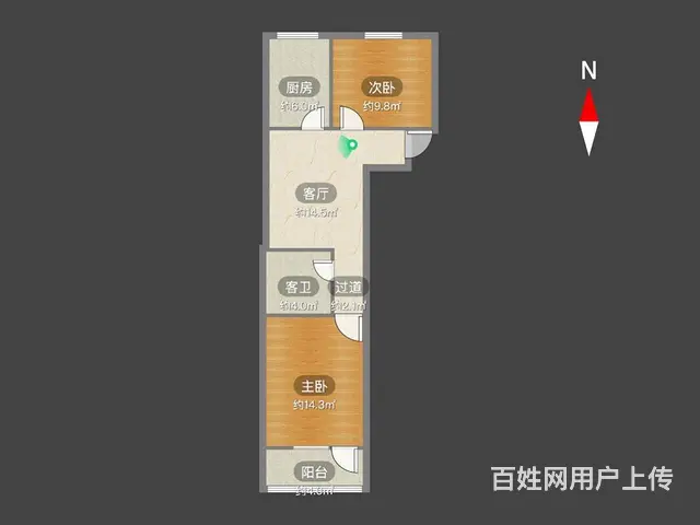 新上翠竹新村南区2室1厅二实小低楼层房东诚心出售 - 图片 9