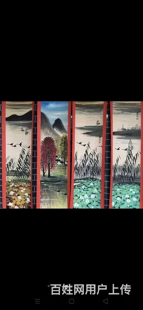 林风眠手绘精品十二条屏，画心34×136厘米 - 图片 7