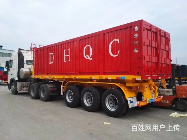 订做8米-9.5米平板后翻挂车 高强轻体 厂家直销 - 图片 7