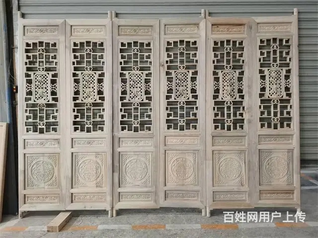 四川成都中式实木花格实木雕花木门 - 图片 8