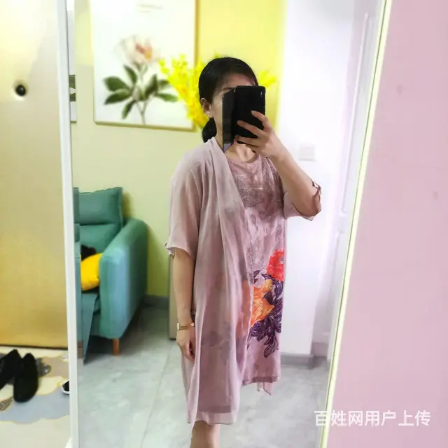 女连衣裙，真两件。桑蚕丝 - 图片 2