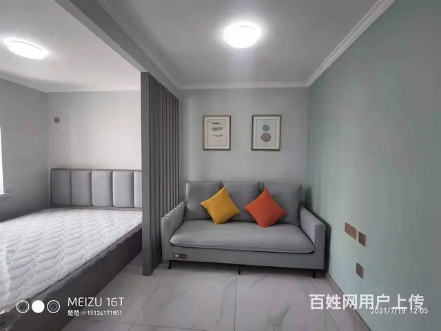 龙江街道龙江北里3楼38平东偏一室半精装地暖带家具拎包即住！ - 图片 2