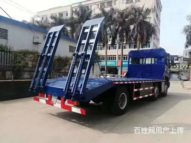 东风柳汽平板车厂家 拖8吨-35吨挖机压路机板车 - 图片 10