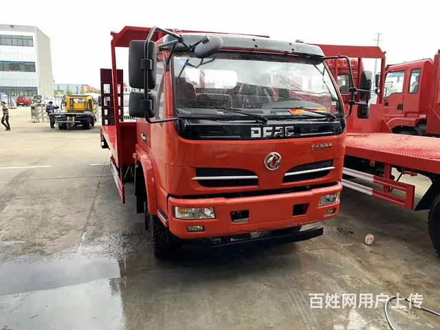 东风福瑞卡单桥平板车 拖12吨挖机平板拖车价格优惠 - 图片 1