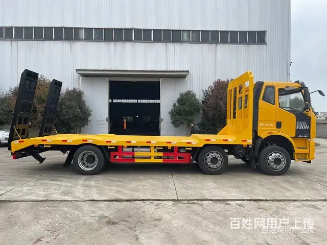淮南解放三轴平板运输车8米5挖机拖车做分期利息多少 - 图片 4