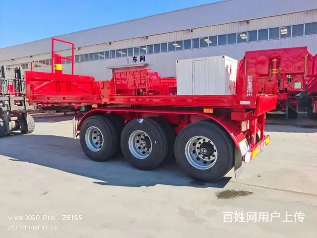 全新7.5米集装箱运输专用后翻自卸半挂车 - 图片 4