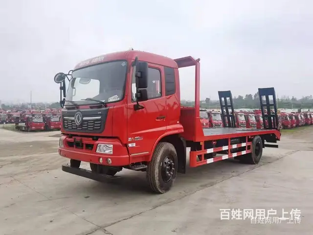 东风国六6.8米挖机拖板车 可拉叉车铲车 - 图片 1