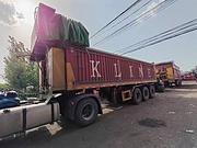 ​9米平板后翻，箱高1.6米（可加高），副架5道梁，加宽加厚