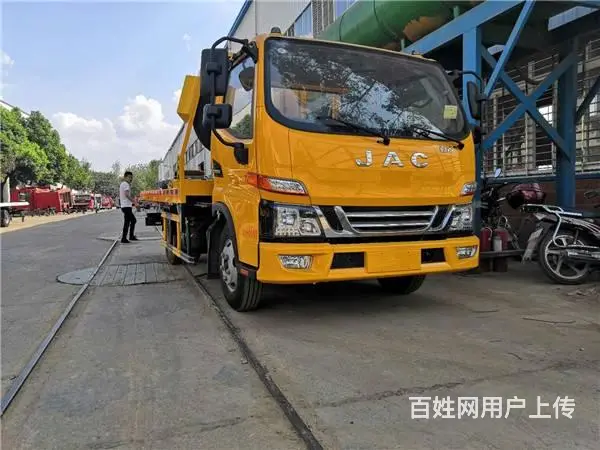 湖北楚胜平板拖车道路救援车蓝牌黄牌一拖二交通清障车 - 图片 8