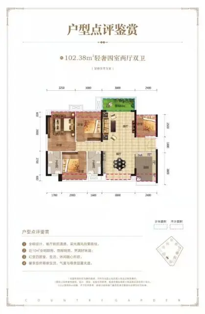 巴中阳光中央公园紫金星辰巴中碧桂园国力阅江山三房 - 图片 4